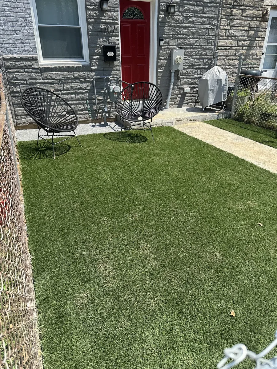Synthetic lawn installation — DMV homeowner