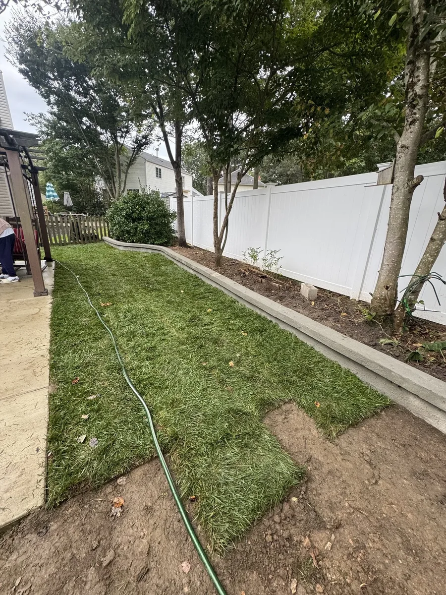 Sod laid over graded soil — Actaeon project